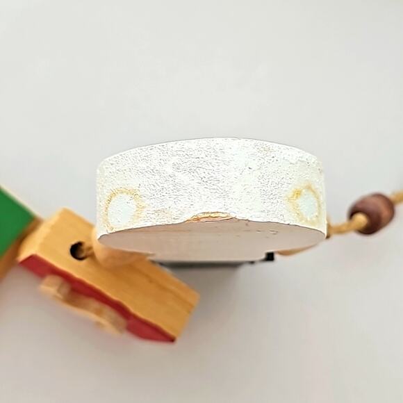 Wooden Blocks "Merry Christmas" with Snowmen on Each End Beads Hanger - Picture 7 of 8